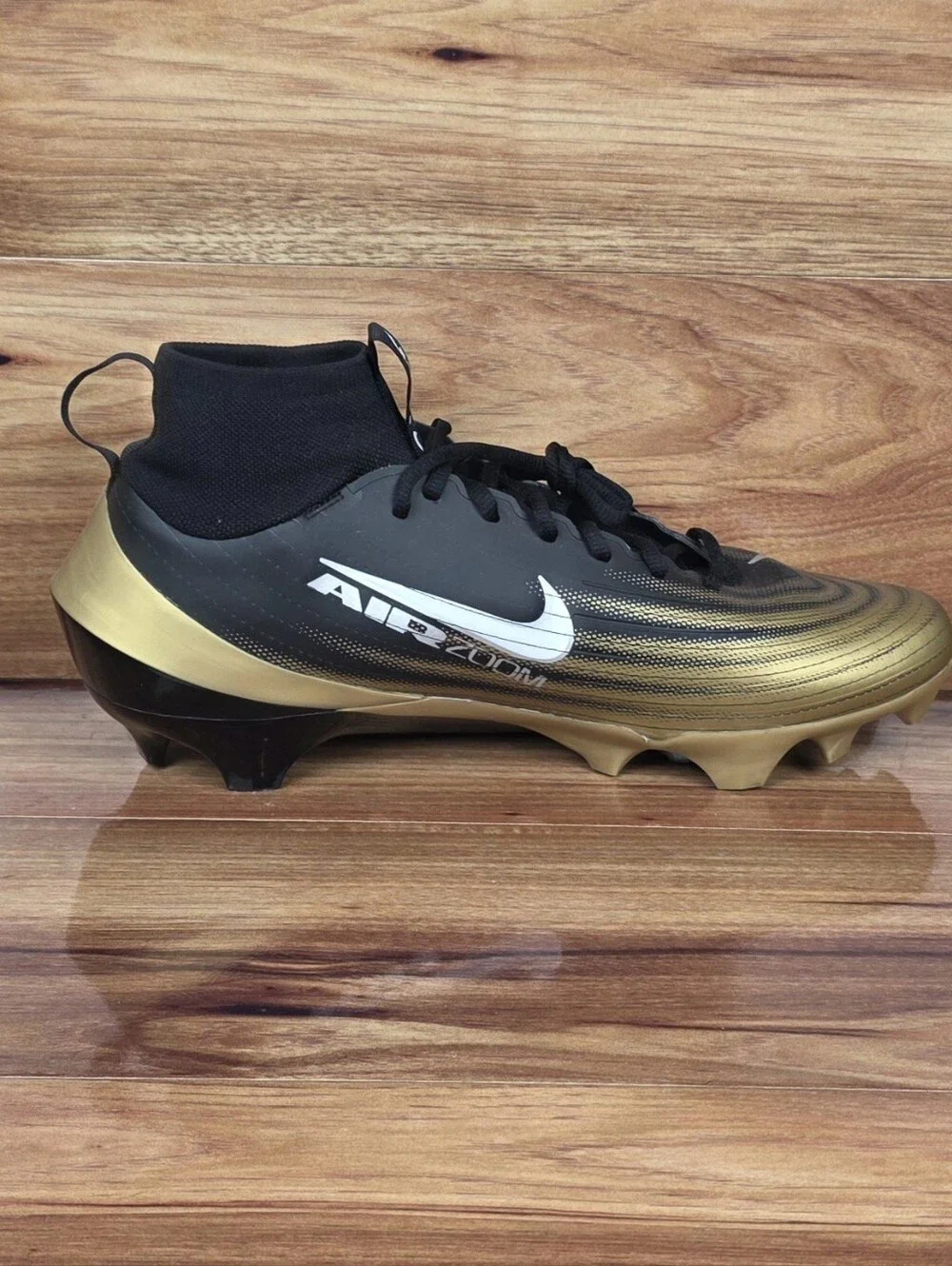 Nike Air Zoom Vapor Pro 1 Football Cleats Black Gold FB3298-003 Mens Sz 12.5 NEW